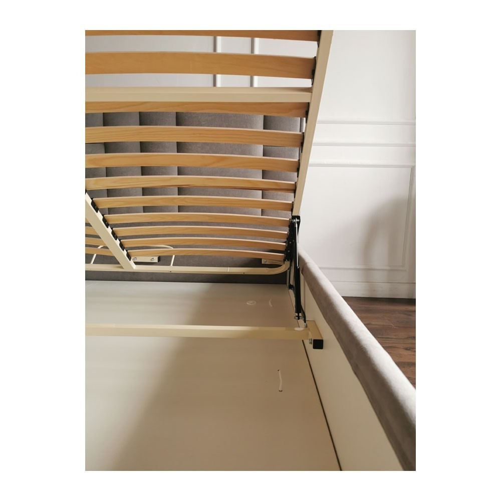 Ліжко TaurusDesign Gray Comfort на ніжках з нішею для білизни 160x190 темно-сірий Київ - фото 5