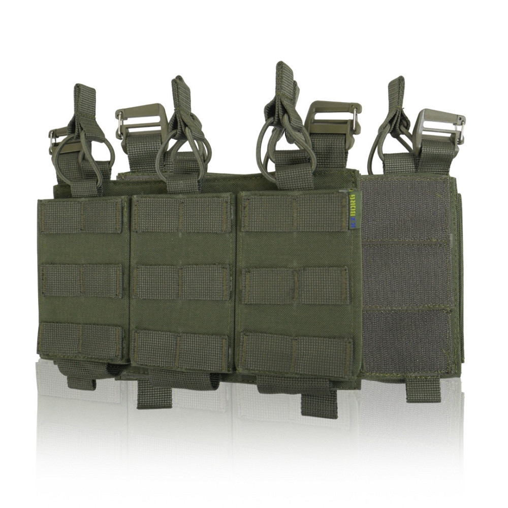 Зʼємна передня панель до плитоноски з підсумками під 3 магазини хакі Київ - фото 1