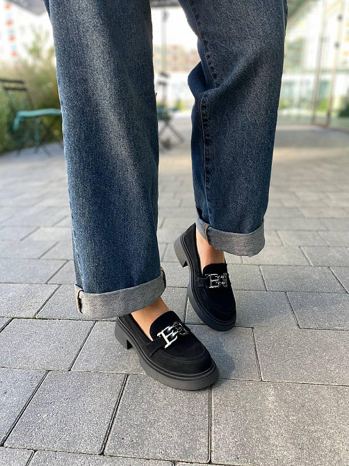 Arcoboletto Туфлі жіночі Arcoboletto 907 чорні (весна-осінь, замша натуральна) (5436) Коломия - фото 6