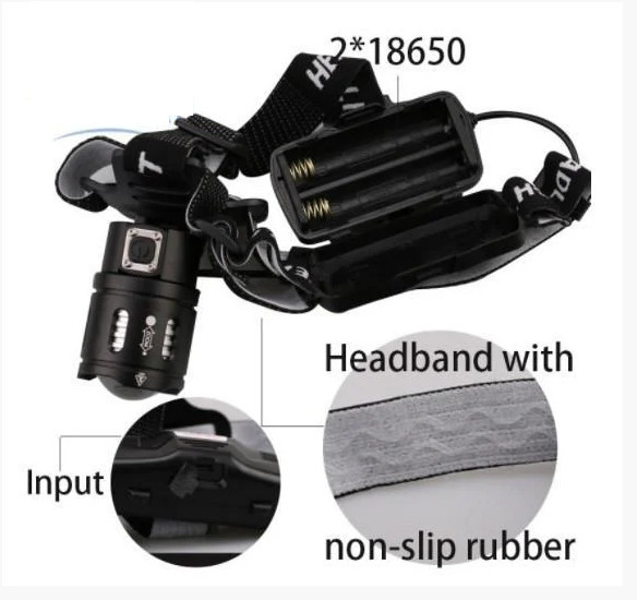 Налобний ліхтар T6006 світлодіод XHP50 Вінниця - фото 7