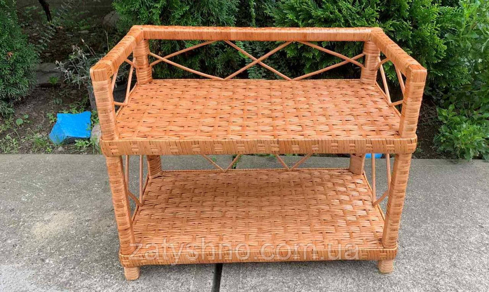 Этажерка плетеная из лозы на 2 полки Киев - изображение 7