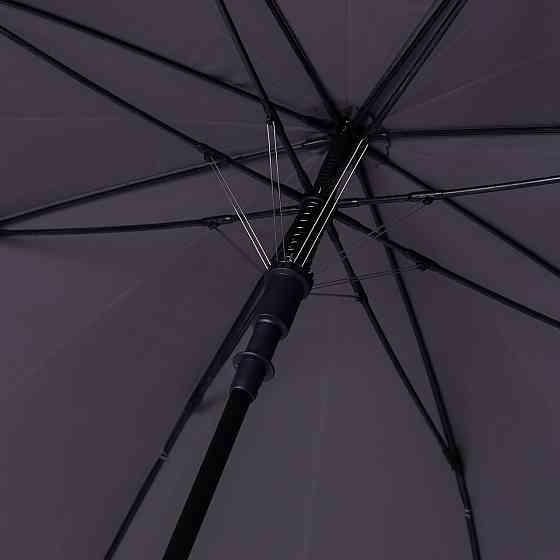 Класична парасолька-тростина напівавтомат з поліестеру 8 спиць діаметр 124 см Сірий HP-23-6G Коломыя