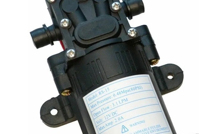 Насос водяний мембранний RS-15 12В 80psi високого тиску 9267 Вінниця - фото 2