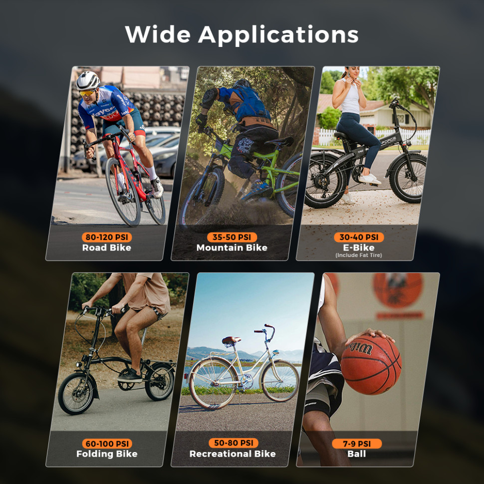 Велосипедний міні насос електричний Flextail Tiny Bike Pump Pro, 120 PSI Київ - фото 13