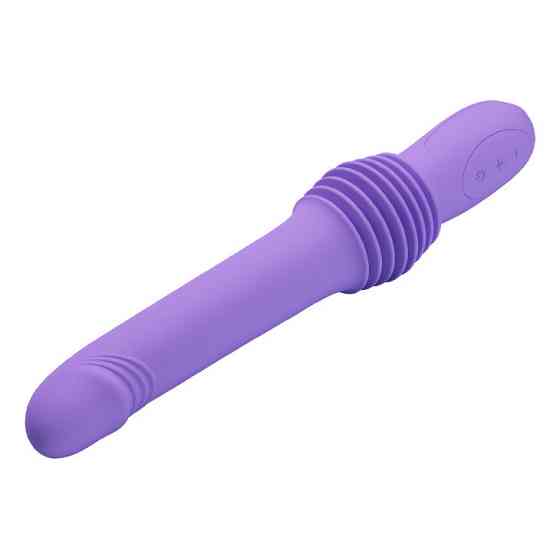 Вибратор с фрикциями Pretty Love Pazuzu Thrusting, фиолетовый, 29.2 х 3.2 см Sex Aura Киев