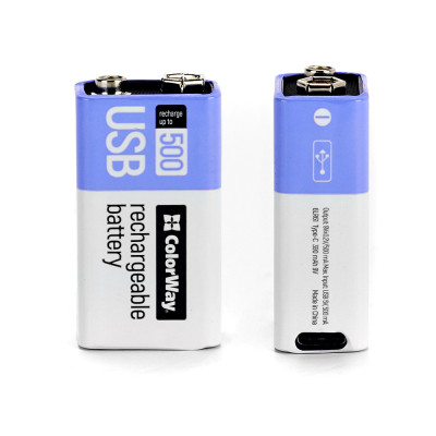 Аккумулятор Крона USB-С 390 mAh 9V (Li-Polymer) ColorWay (CW-UB9V-06) Винница - изображение 10