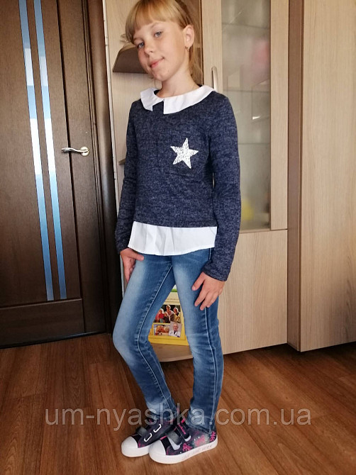 Сорочка обманка ангоровая тепла сорочка з подовженою спинкою 146-158 Кривий Ріг - фото 1