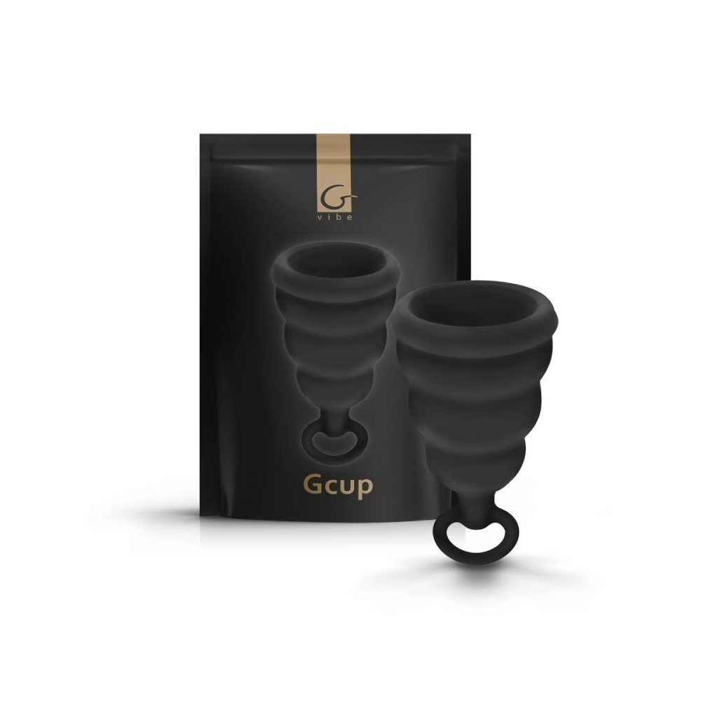 Менструальна чаша Gcup Gvibe, S, чорна, 6 х 3.5 см Sex Aura Київ - фото 1