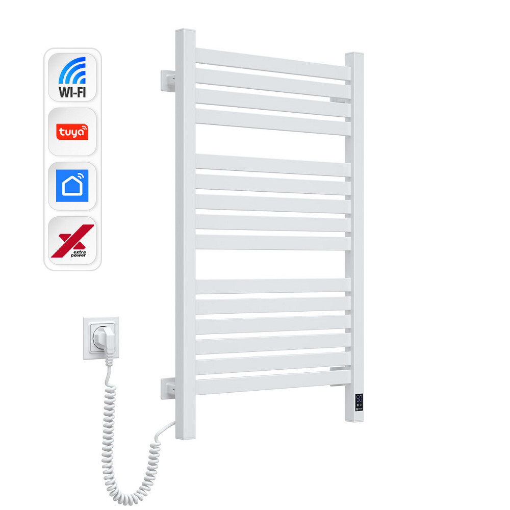 Електрична сушарка для рушників NAVIN Авангард X 480х800 Sensor з WI-FI лівобічна, біла Київ - фото 2