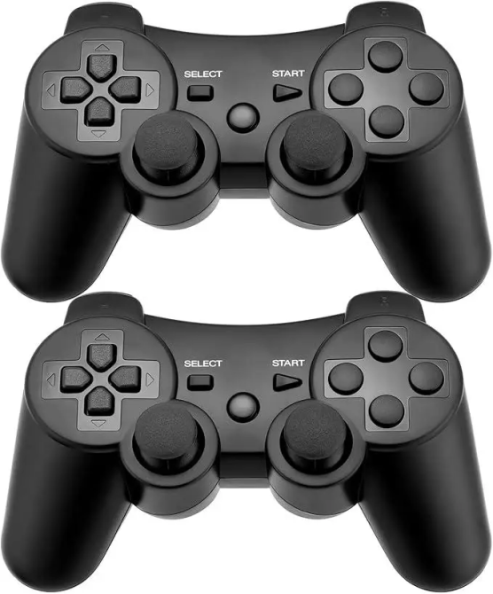 Бездротові контролери для PS3 (2 шт.) Bluetooth, Dual Shock, 6-осьовий датчик руху, вібрація, USB, чорні Київ - фото 2