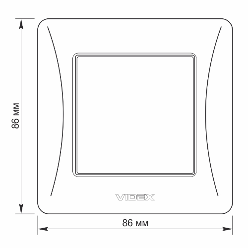 BINERA чорний графіт Вимикач внутрішній 1кл Videx Житомир