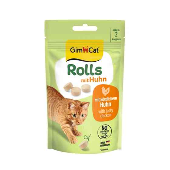 Лакомство GimCat ROLLS для кошек со вкусом курицы 40 г Киев