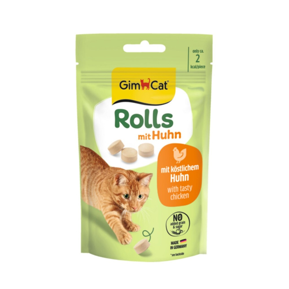 Лакомство GimCat ROLLS для кошек со вкусом курицы 40 г Киев - изображение 1