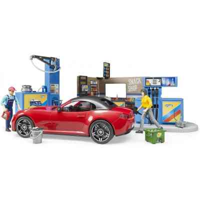 Игровой набор Bruder АЗС с автомойкой, автомобилем и фигурками (62111) Винница
