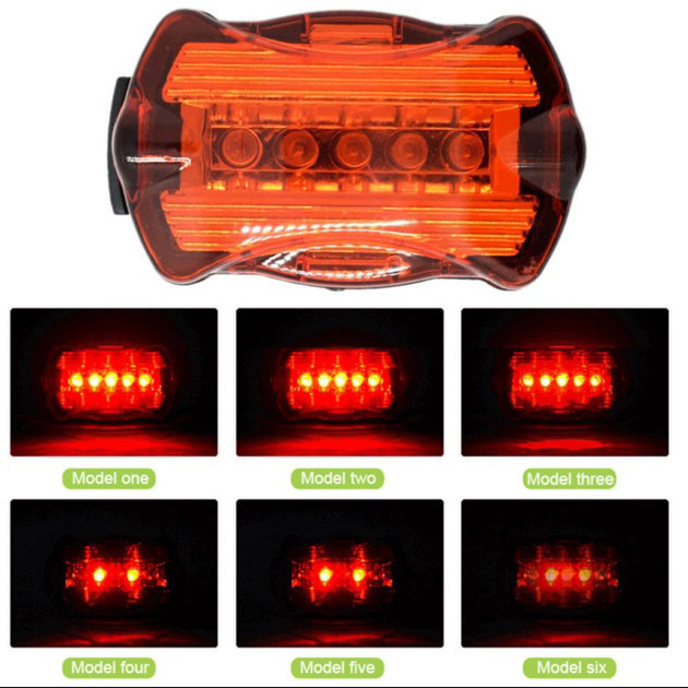 Велофонарь STOP 198-5LED на батарейках 2xAAA PZ-31 Киев - изображение 2