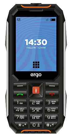 Мобільний телефон ERGO E283 Dual Sim Black orange (7199690) Київ