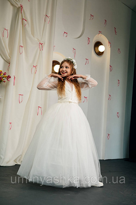 Молочное нарядное платье 134-146 Кривой Рог - изображение 9