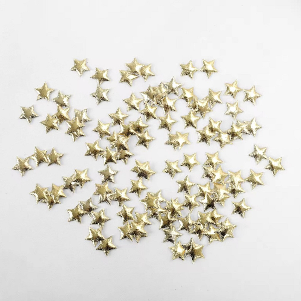 Новий рік зірочки декоративні 100 штук 15 мм золотистий Київ - фото 3