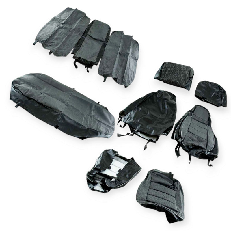 Чохли салону ваз 2170 пріора седан "пілот" сірі шкірозамінник+тканина AutoLine Мукачево - фото 1