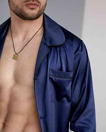 Пижама мужская шелк Синий S Харьков