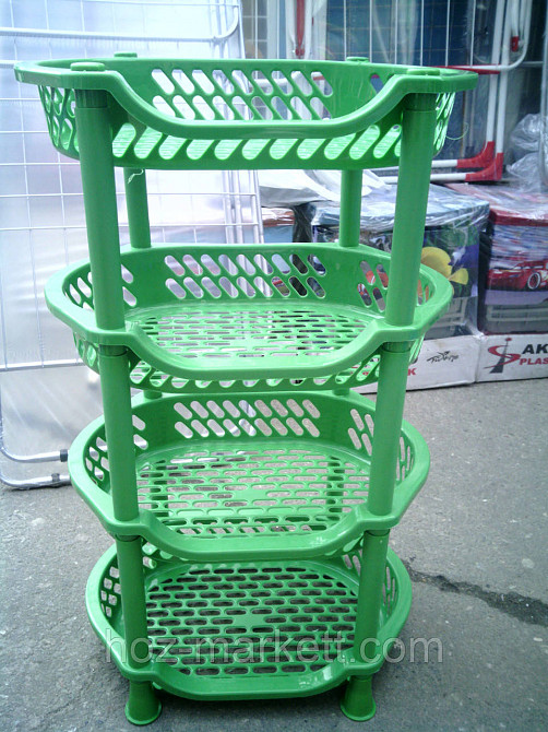 Етажерка пластикова для ванної та кухні (зелена) Харків - фото 2