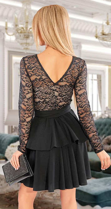 Комбинированное платье с гипюром (44) Киев - изображение 3