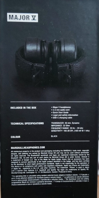 Marshall Major 5 ПРЕМИУМ качество / беспроводные наушники / Маршал. Харьков - изображение 6