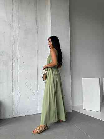 Жіночий літній сарафан максі "Charlotte" оптом | Норма і батал Оливковий, 50-52 Київ