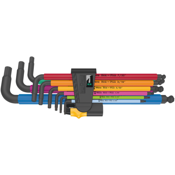 Набір кольорових шестигранників дюймових з кулею Wera 5/64’’-3/8’’ 9од.,подовж., різнокольорові, 05022640001 Одеса
