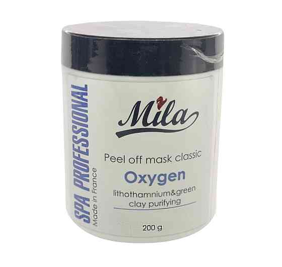 Альгинатная маска Кислородная Антиакне с зеленой глиной MASK CLASSIC OXYGEN POWDER Mila Perfect 200 г Винница