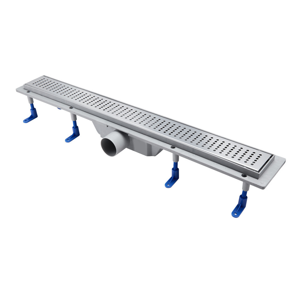 Трап Qtap Dry FB304-700 лінійний із сухим закривом і неіржавкою решіткою 700х73 Київ - фото 1