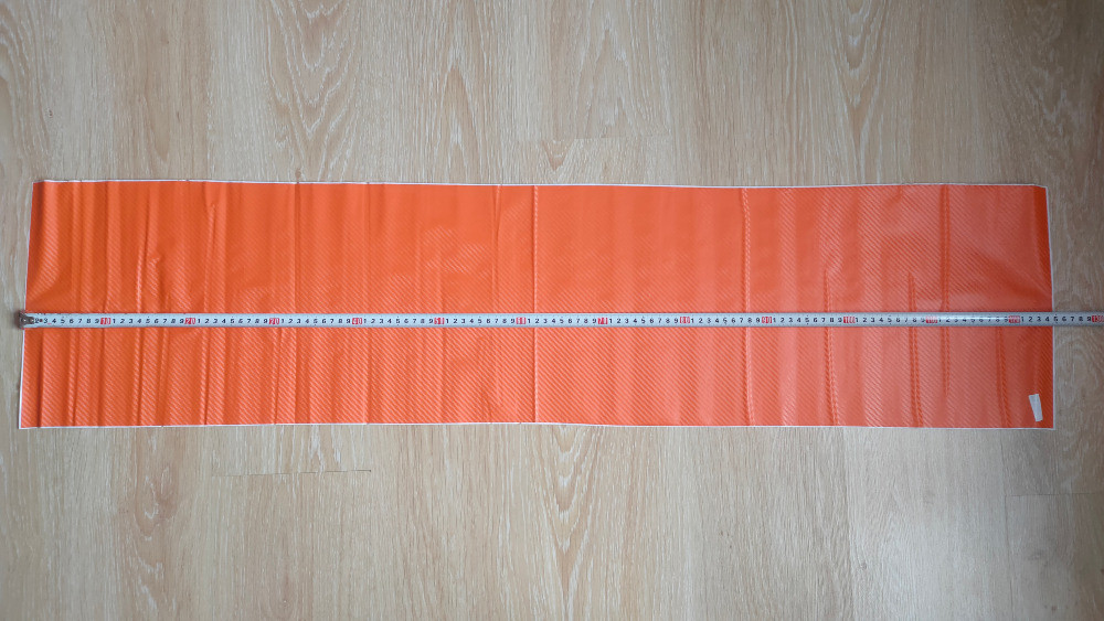 Карбонова плівка авто наклейки помаранчева 125х29.5 Київ - фото 4