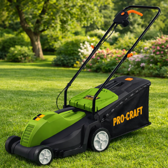 Газонокосарка електрична Procraft NM1800  1500 Вт 3500 об хв,Ручна електрична газонокосарка ,Косарка електрична 50 л Львів