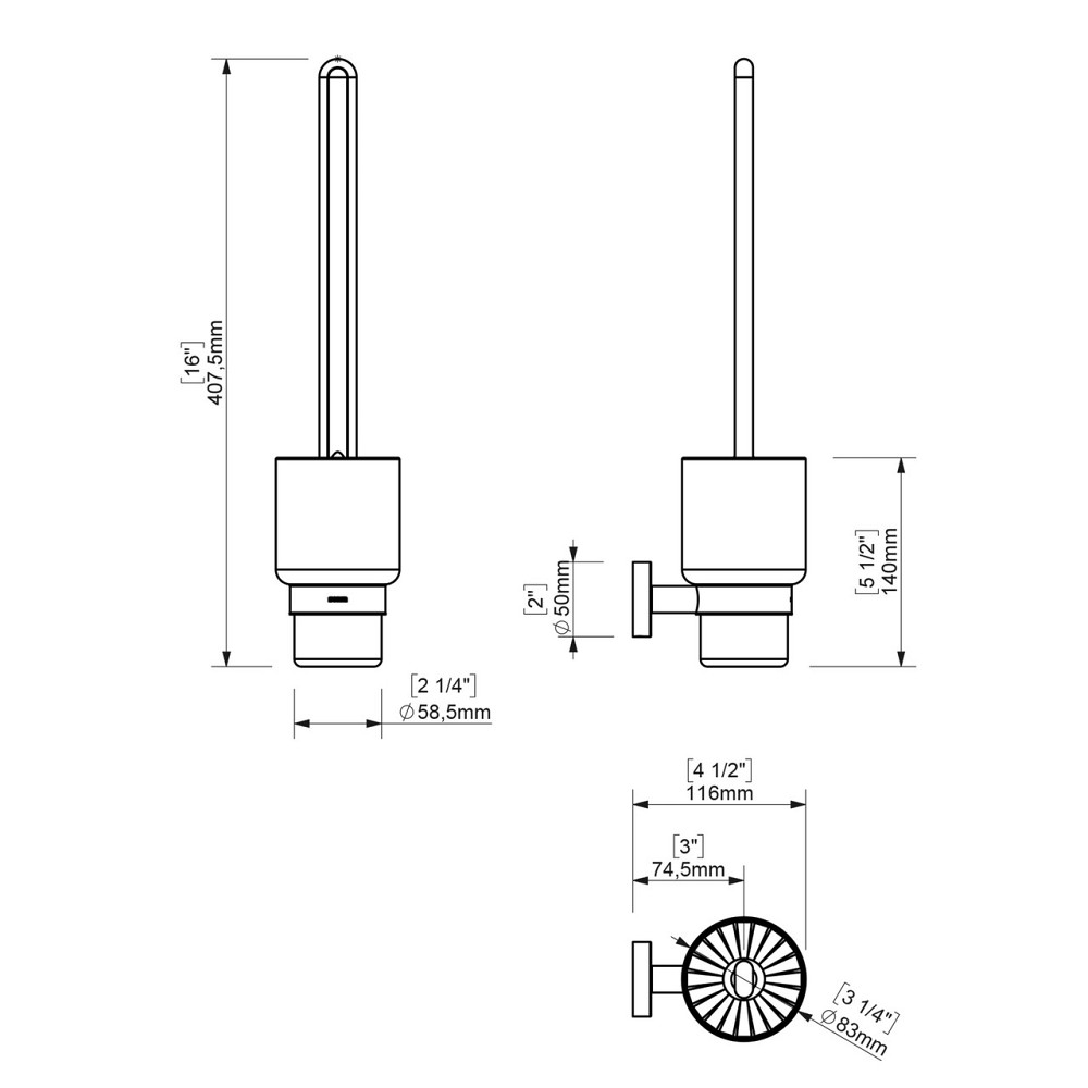 Ершик настенный стекло SONIA ASTRAL BLACK 195701 Киев - изображение 6