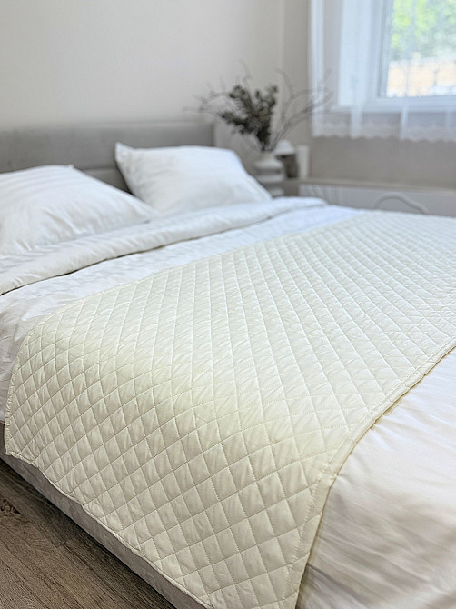 Ecotton Покривало-доріжка на ліжко Ecotton 70х230 см Саші антиалергенна двостороння молочного к Коломия - фото 2