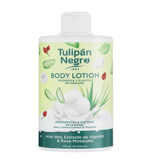 Лосьон для тела Алоэ вера, хлопок, шиповник Tulipan Negro 400 мл Киев - изображение 2