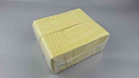 Салфетки бумажные для сервировки стола Фуршетка 500 листов, желтые банкетные салфетки оптом и в розницу (1 пачка) Харьков
