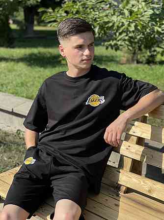 Костюм комплект Oversize літній Unisex  - Lakers (шорти + футболка) Чернівці