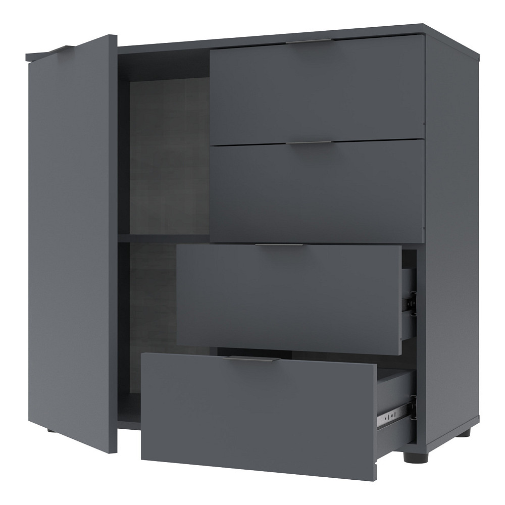 Комод в гостиную Doros Рон 1 80х38х81 см Графит (DRS-011293) Днепр - изображение 3