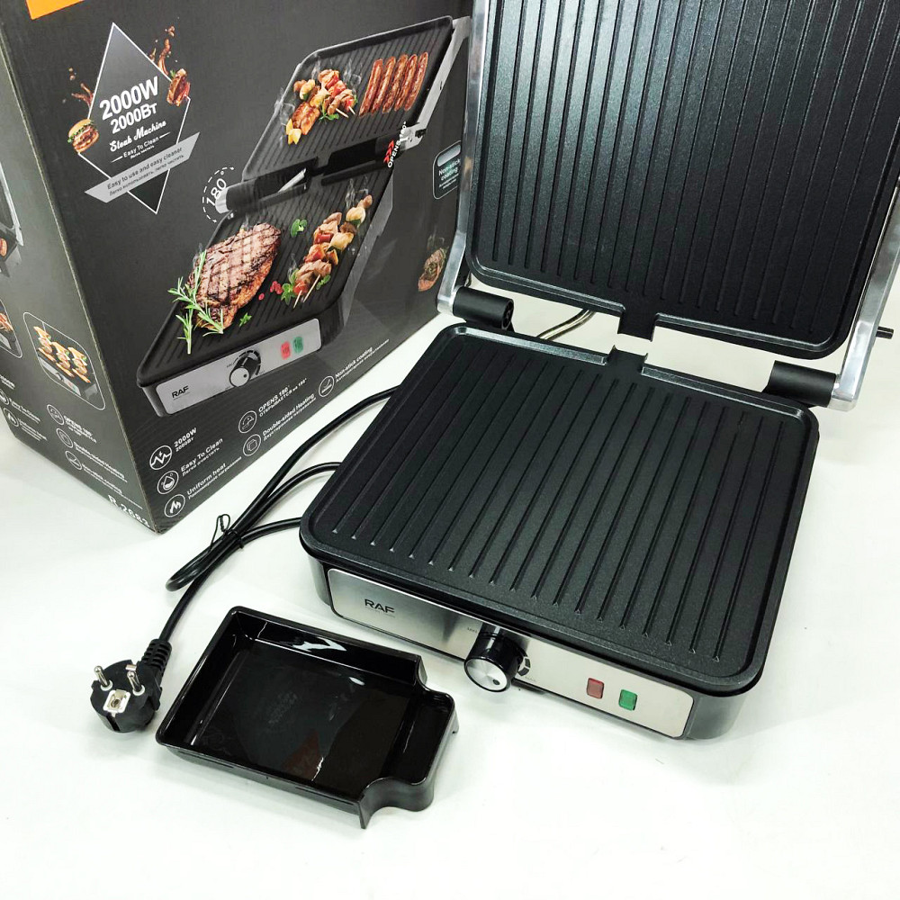 Хороший гриль электрический для дома, Настольный домашний гриль решетка для жарки мяса VR-11 Львов - изображение 12