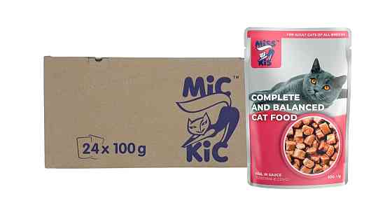 Мис Кіс вологий корм для кішок з телятиною в соусі 100 г (блок 24 шт) Вінниця