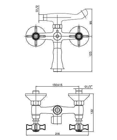 Змішувач для ванни Haiba Zeus 142   ( HB0835 ) 29283 Харьков