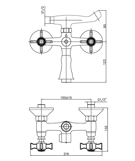 Змішувач для ванни Haiba Zeus 142   ( HB0835 ) 29283 Харьков - изображение 2