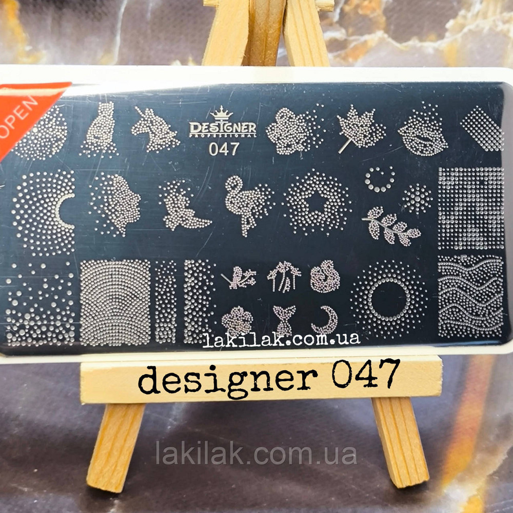 Пластина 047 для стемпінгу Designer Professional (12х6см) Херсон - фото 1