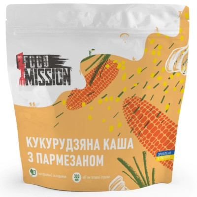Їжа швидкого приготування Food Mission Каша кукурудзяна з пармезаном 100 г (fm.30351) Вінниця - фото 1
