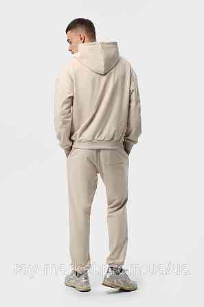 Костюм мужской худи на молнии и брюки бежевый RAY PREMIUM LOOSE U0809 (U0809M-Cream) XL Киев