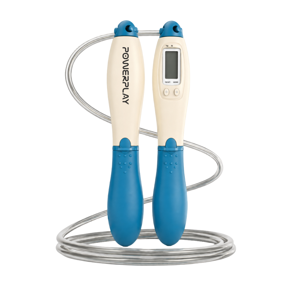 Скакалка з лічильником PowerPlay 4216 Jump Rope Синя 2.8 см. Кам'янське - фото 1