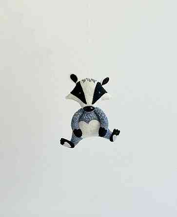 М’яка фетрова іграшка барсук ручної роботи – безпечна розвиваюча іграшка Київ