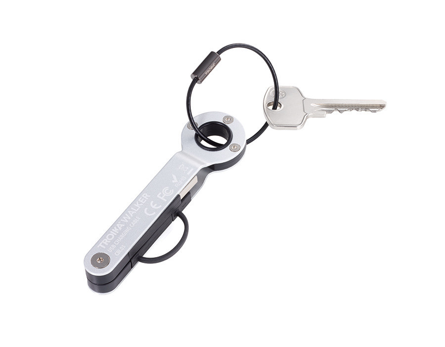 Брелок-адаптер Troika Walker USB MicroUSB металл Серый Киев - изображение 3