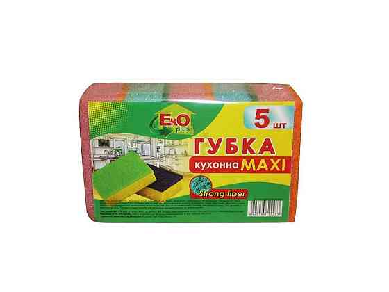 Губка кухонна 5шт (Maxi) ТМ EKO PLUS Solmir Київ